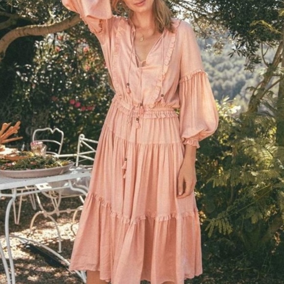 Spell & the Gypsy Clementine Soiree Midi Dress - Picture 2 of 12